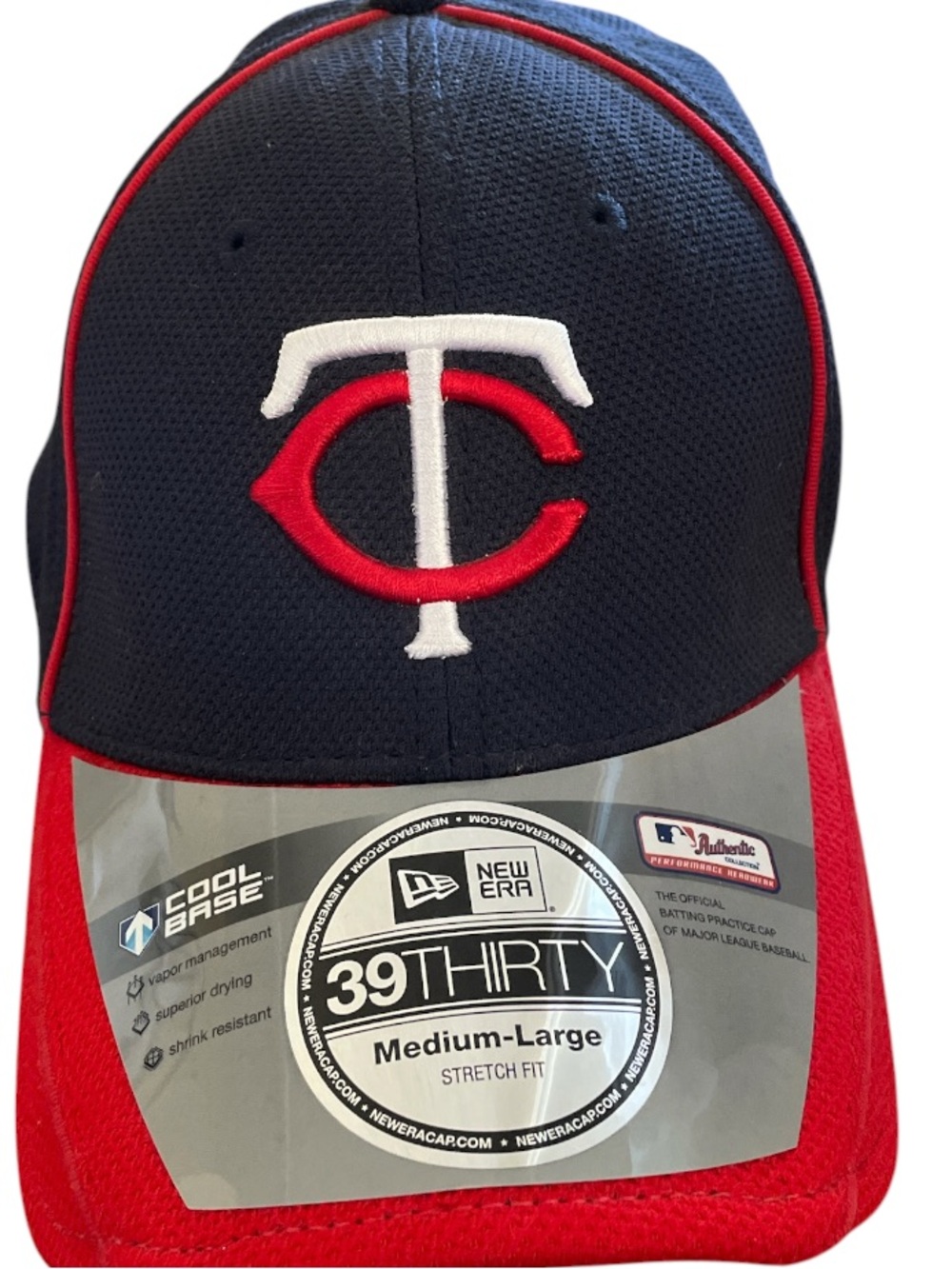 Minnesota Twins New Era 39THIRTY  Cap Navy/Red - Medium/Large hat NWT